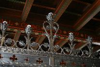 Ornate Wrought Iron Candle Holder Cresting